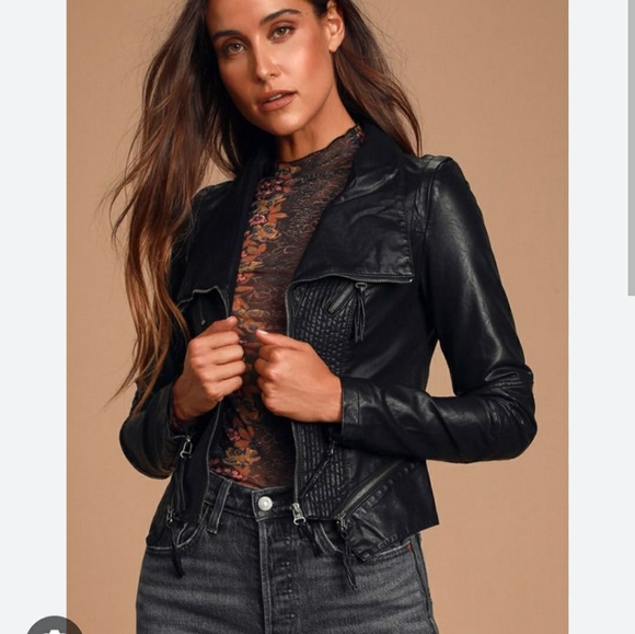 Lulus faux leather moto jacket S - Picture 2 of 6
